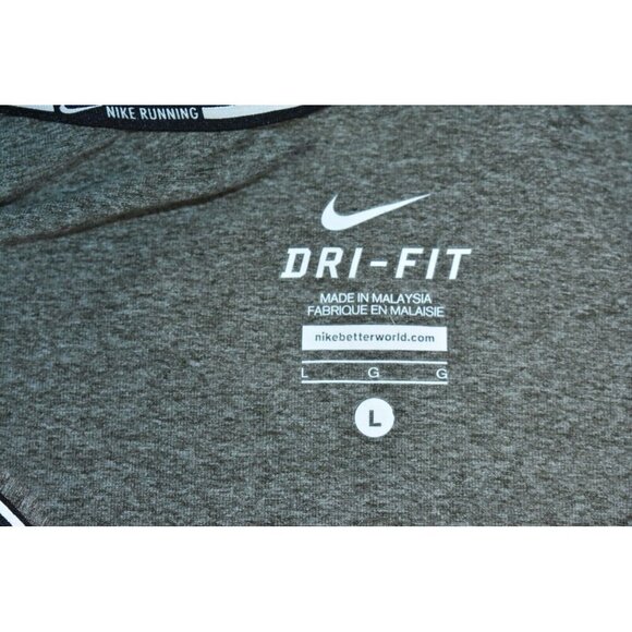 Nike Dri-Fit Element Men's Sweatshirt Size L 1/2 Zip Gray Long Sleeve -Flaws- - Picture 8 of 14